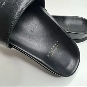 Buscemi | Shoes | Buscemi Black Leather Slides Sandals  display picture 3